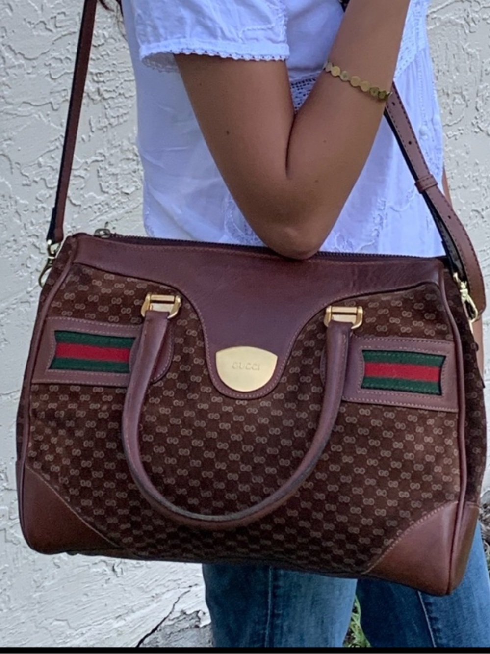 (28) GUCCI 60s large satchel